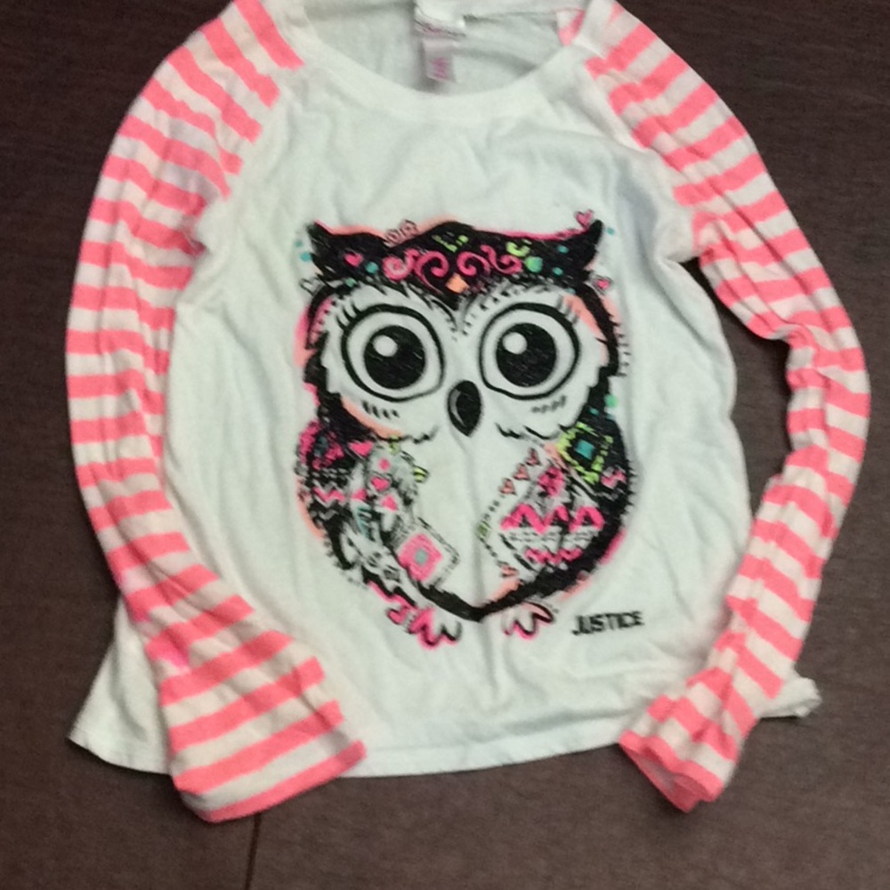 Used girls size 10 justice shirt